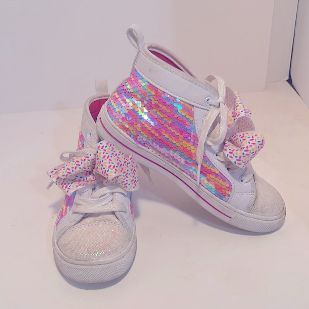 JoJo Siwa high Tops girls sequin Sneakers size 2